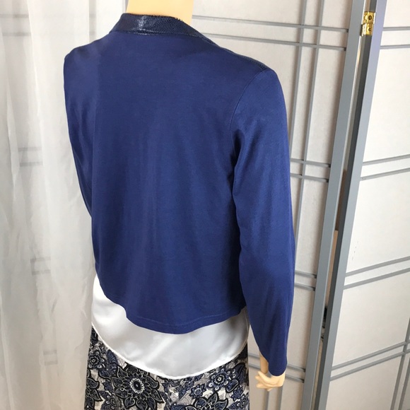 G by Giuliana | Faux Snakeskin Open Drape Front Jacket | L - Picture 4 of 7